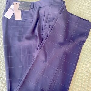 Banana Republic, size 4, Ryan Fit, navy blue windowpane pattern